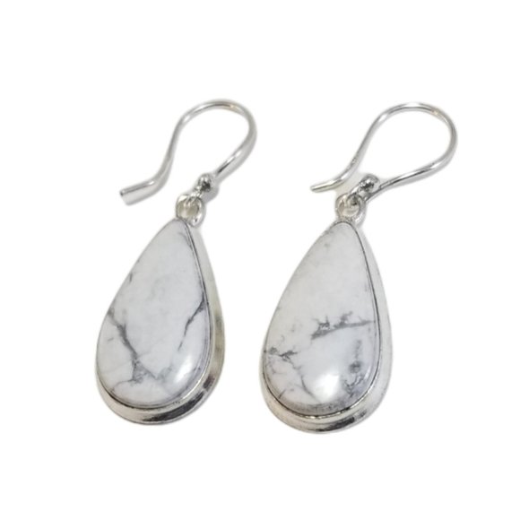 Jewelry - Howlite/Jasper .925 Sterling Silver Earrings Jewelry